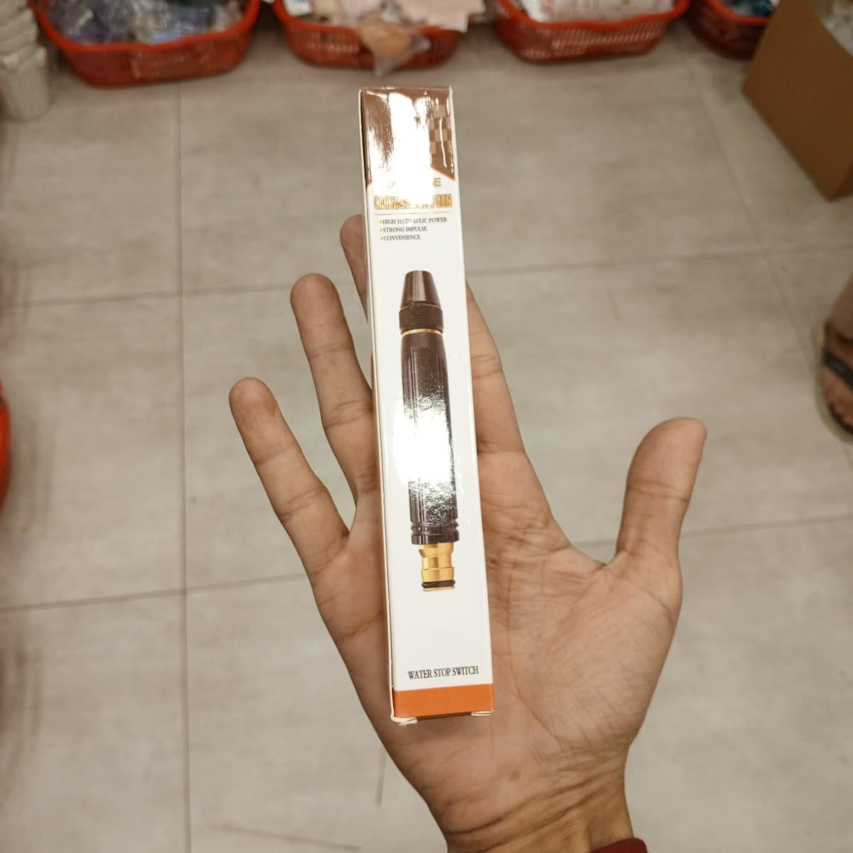 High Pressure Water Spray Nozzle Hose Pipe Adjustable Metal Spray Nozzle Water Pressure Booster Water Spray Gun for Car Wash cleaning & Gardening Water Pressure Nozzle