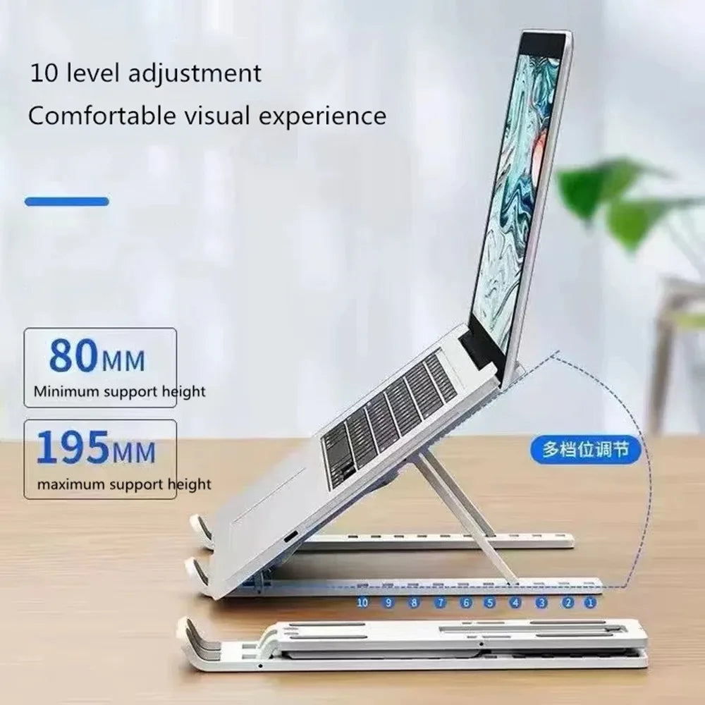WFoldable Laptop Stand Adjustable Portable Notebook Bracket Support Base ABS Holder For Macbook Air Pro Accessories Convenient