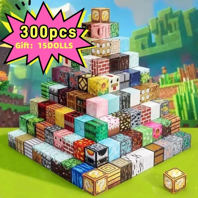 500pcs DIY Magnetics Building Blocks Mini World Magnetic World Kids DIY Model Building Blocks Puzzle Blocks For Children's TOYS