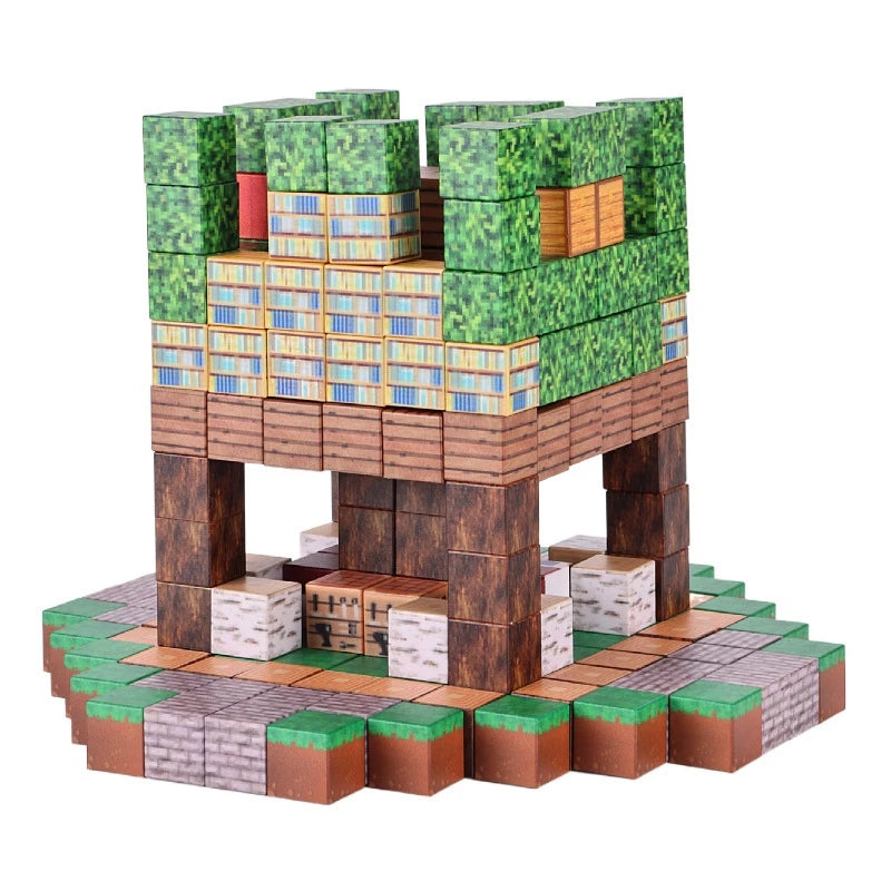 500pcs DIY Magnetics Building Blocks Mini World Magnetic World Kids DIY Model Building Blocks Puzzle Blocks For Children's TOYS