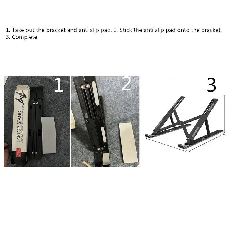 WFoldable Laptop Stand Adjustable Portable Notebook Bracket Support Base ABS Holder For Macbook Air Pro Accessories Convenient