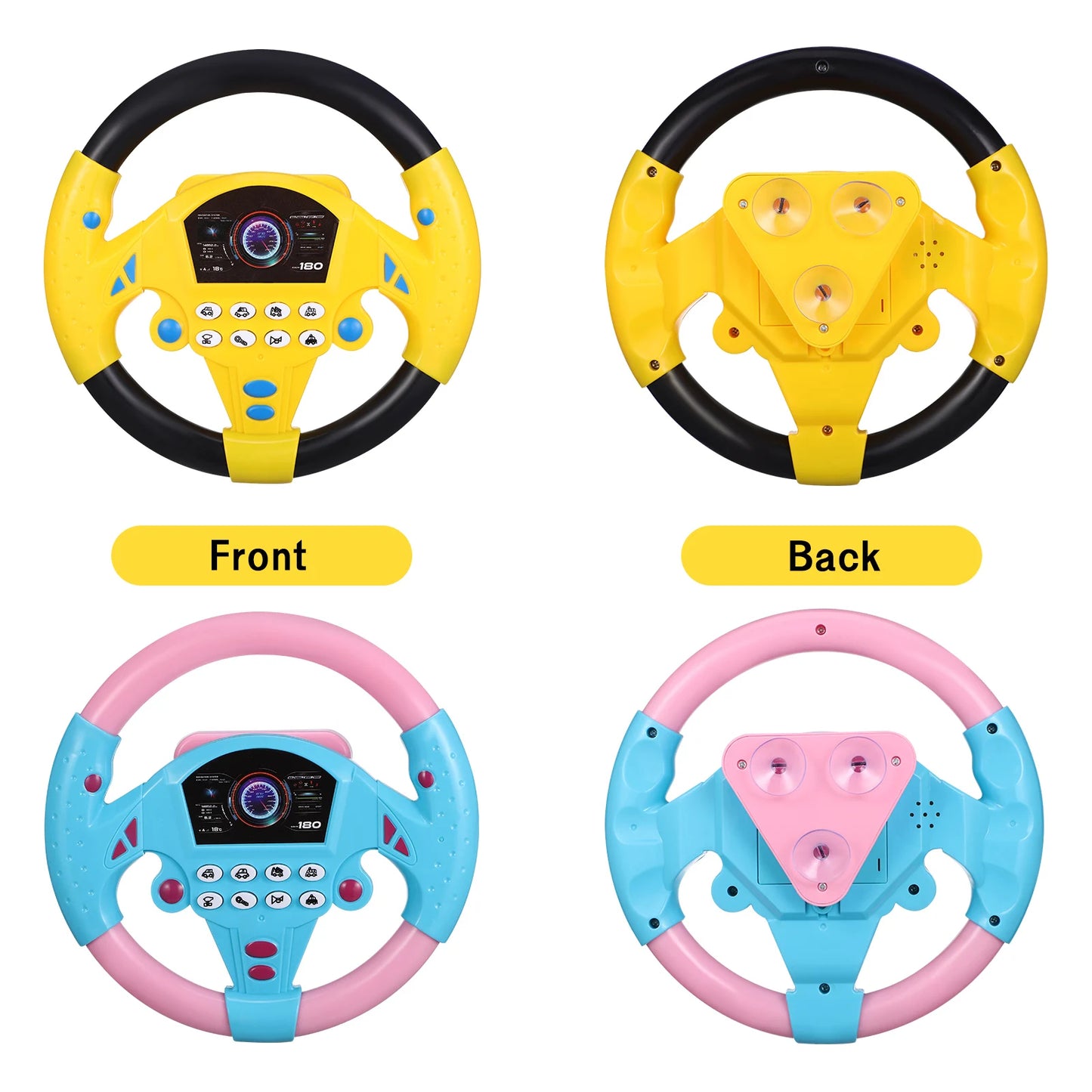Simulate Driving a Car, Steering Wheel, Electric Toy Sound, CHILDREN'S Music Education, Pushing a Cart, Driving a Vocal Toy